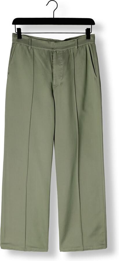COLOURFUL REBEL Dames Broeken Wende Satin Pintuck Low Pants Groen - Foto 3