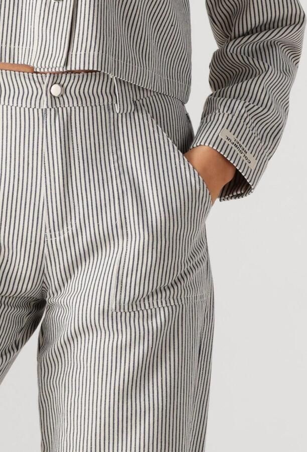 COLOURFUL REBEL Dames Jeans Kensi Striped Worker Pants Blauw - Foto 2