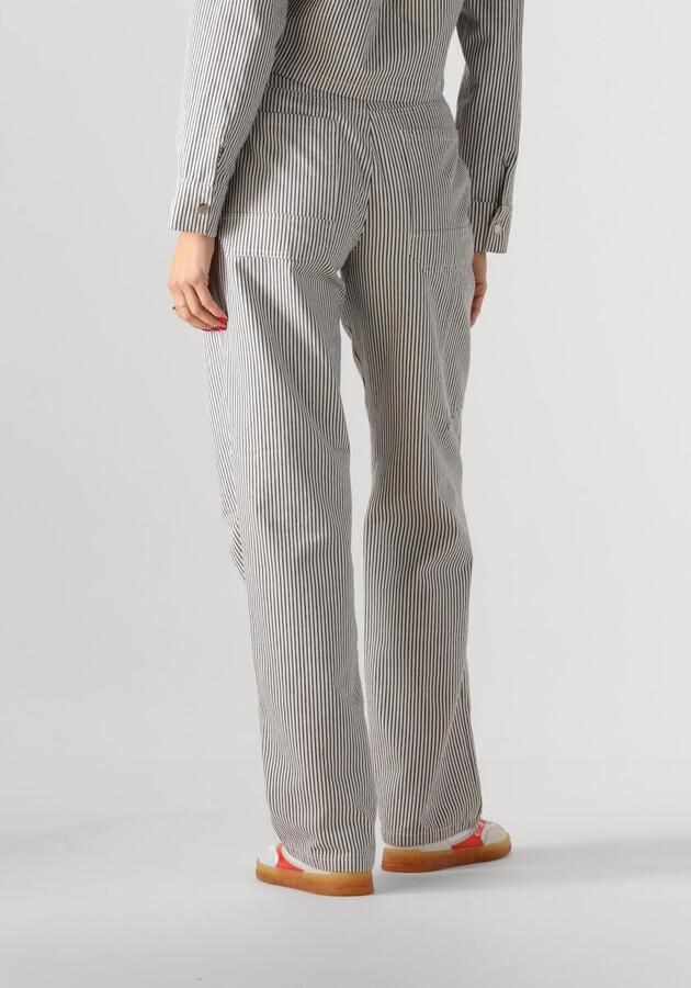 COLOURFUL REBEL Dames Jeans Kensi Striped Worker Pants Blauw