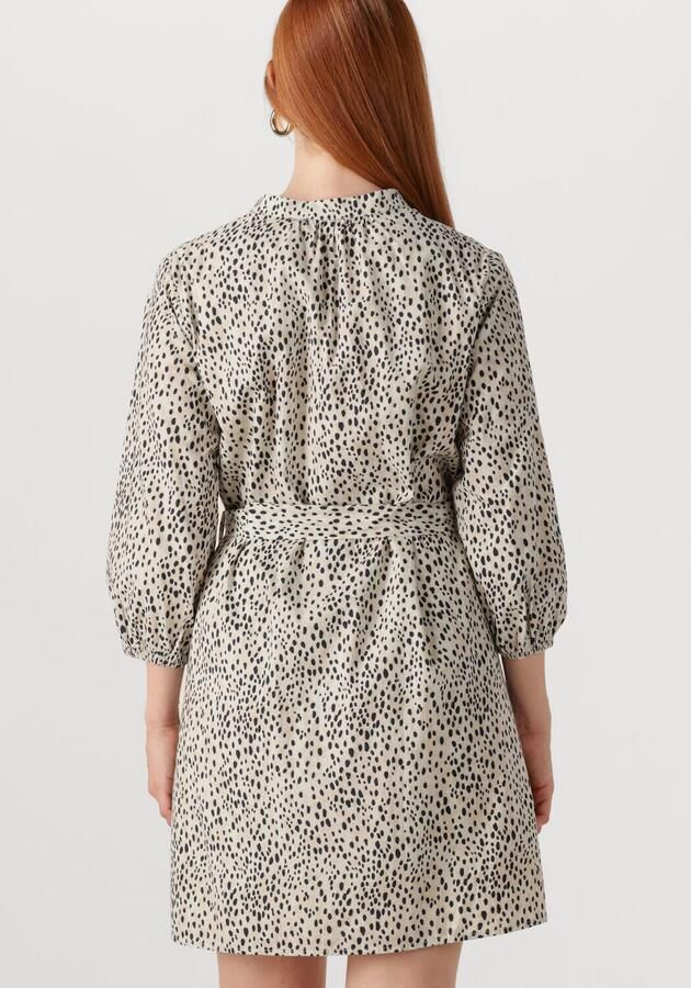 COLOURFUL REBEL Dames Jurken Lize Cheetah Shirt Mini Dress Ss Wit