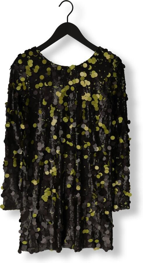 COLOURFUL REBEL Dames Jurken Tini Sequins Straight Dress Zwart - Foto 3