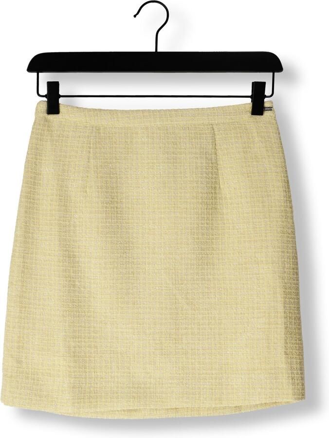 COLOURFUL REBEL Dames Rokken Trista Boucle Mini Skirt Geel
