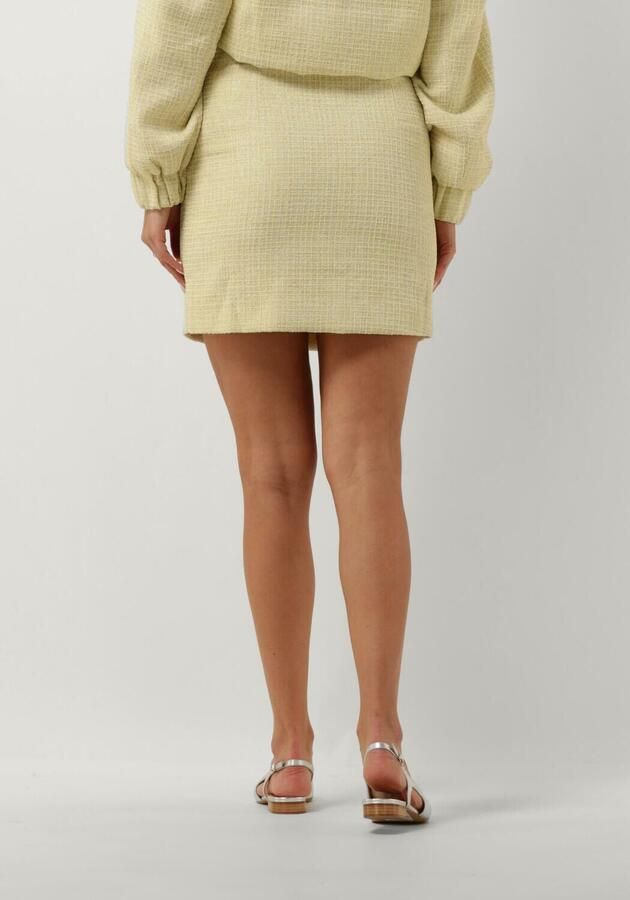 COLOURFUL REBEL Dames Rokken Trista Boucle Mini Skirt Geel - Foto 2