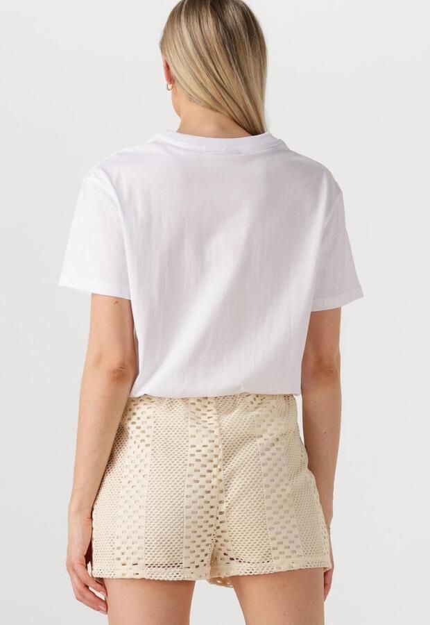 COLOURFUL REBEL Dames Tops & T-shirts Cr Varsity Loosefit Tee Wit - Foto 3