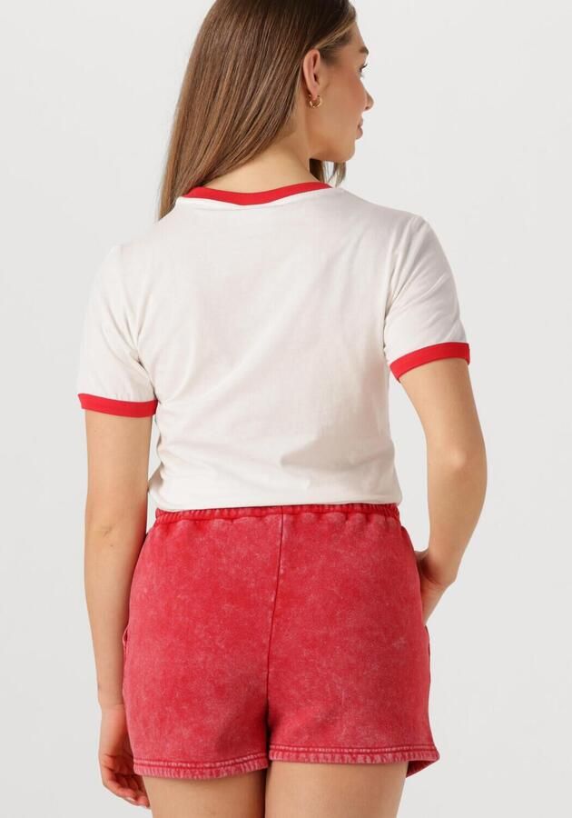 COLOURFUL REBEL Dames Tops & T-shirts Logo Wave Ringer Boxy Tee Rood - Foto 3