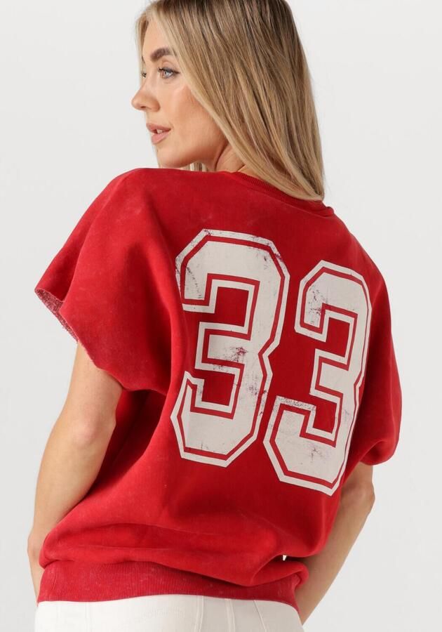 COLOURFUL REBEL Dames Tops & T-shirts Rebels 33 Acid Wash Drppd Shldr Sweat Ss Rood - Foto 3