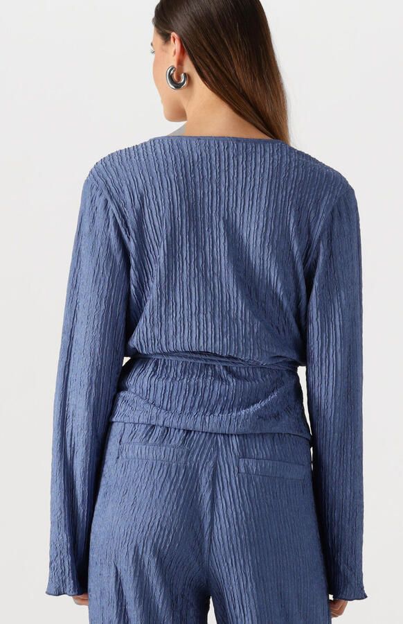 COLOURFUL REBEL Dames Tops & T-shirts Winona Structure Wrap Top Blauw - Foto 2