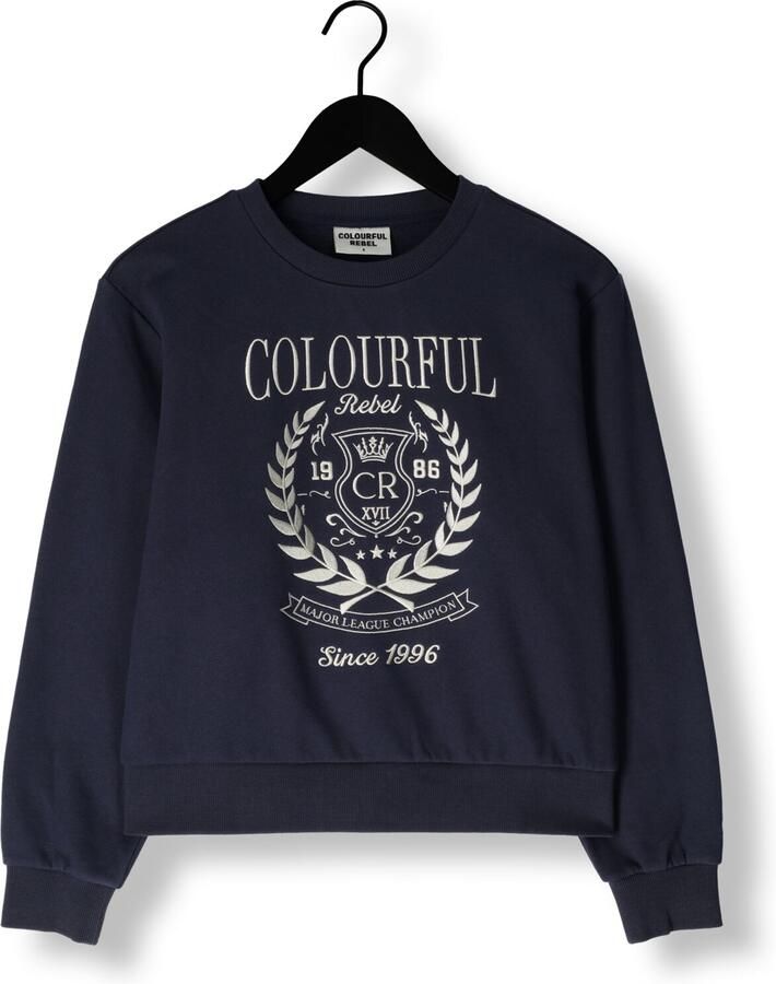 COLOURFUL REBEL Dames Truien & Vesten College 1986 Embro Relaxed Sweat Blauw