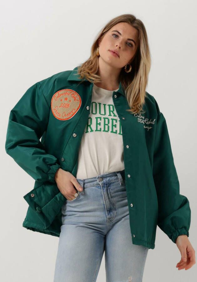 Colourful Rebel bomberjack zomer Ghis Sports Jacket met patches olijfgroen