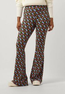 Colourful rebel Multi Flared Broek Graphic Peached Extra Flare Pants