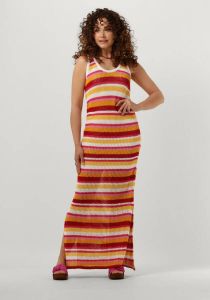 Colourful Rebel gestreepte gehaakte maxi jurk Alizee Crochet Stripe Maxi Dress multi