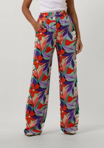 Colourful Rebel gebloemde high waist loose fit pantalon Melody Big Flower Straight Pants multi