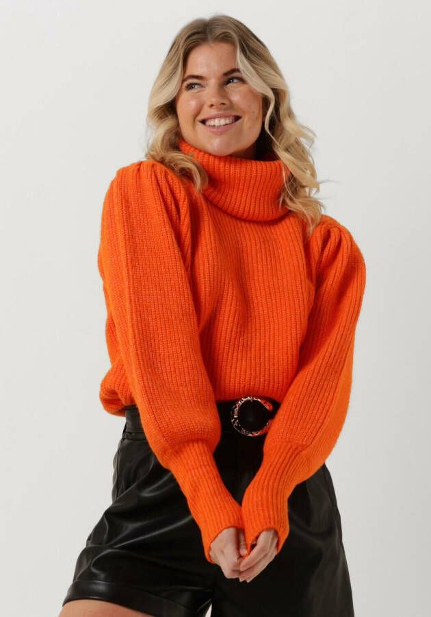 Colourful rebel Oranje Coltrui Tani Knitted Roll Neck Sweater