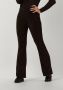COLOURFUL REBEL Dames Broeken Jolie Metallic Stripe Flare Pants Zwart - Thumbnail 1