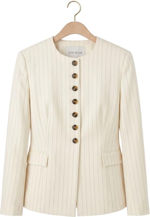 COPENHAGEN MUSE Dames Blazers Cmtailor-blazer Ecru - Foto 4