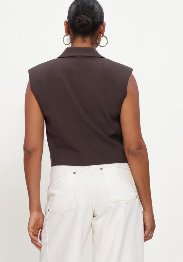 COPENHAGEN MUSE Dames Blazers Cmtailor-short-waistcoat Bruin - Foto 3