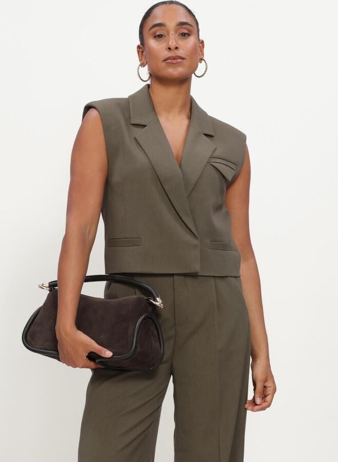 COPENHAGEN MUSE Dames Blazers Cmtailor-short-waistcoat Olijf