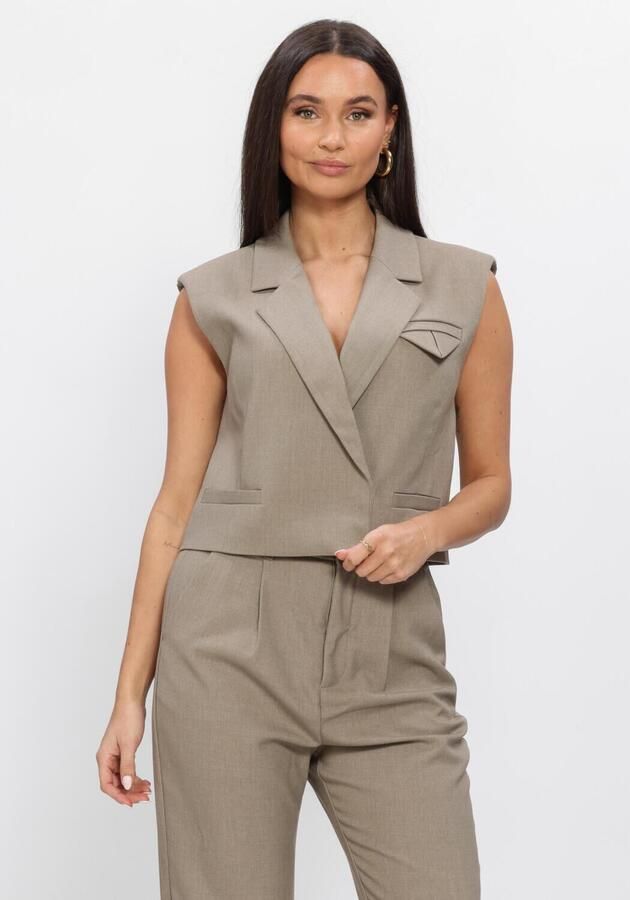 COPENHAGEN MUSE Dames Blazers Cmtailor-short-waistcoat Taupe