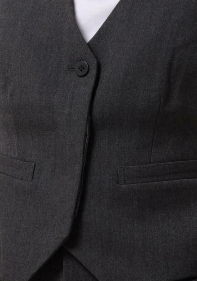 Copenhagen Muse Grijze Melange Tailor Vest met Knopen en Zakken Gray Dames - Foto 2
