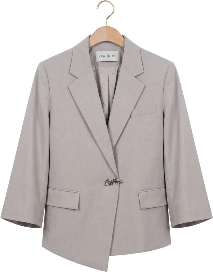 COPENHAGEN MUSE Dames Blazers Cmtenna-blazer Lichtgrijs - Foto 2
