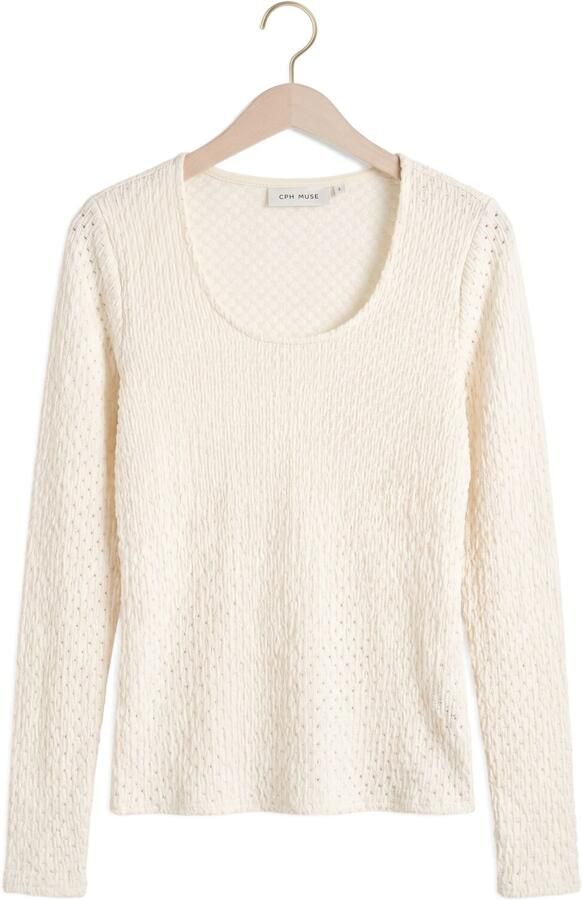 COPENHAGEN MUSE Dames Blouses Cmbobbie-blouse Gebroken Wit - Foto 4