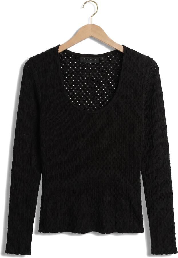 COPENHAGEN MUSE Dames Blouses Cmbobbie-blouse Zwart - Foto 4