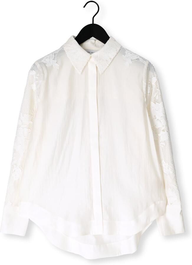 Cph Muse Relaxed fit blouse met kant en verborgen knoopsluiting - Foto 2