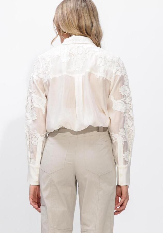 Cph Muse Relaxed fit blouse met kant en verborgen knoopsluiting - Foto 3