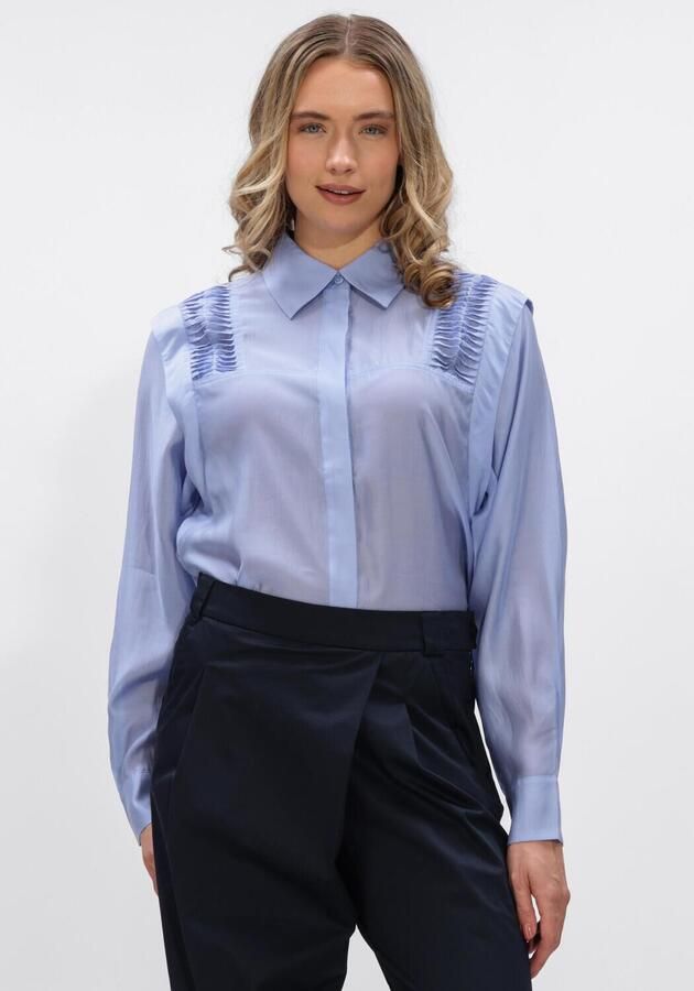 Copenhagen Muse Regular fit blouse met blinde knoopsluiting model 'MOLLY'