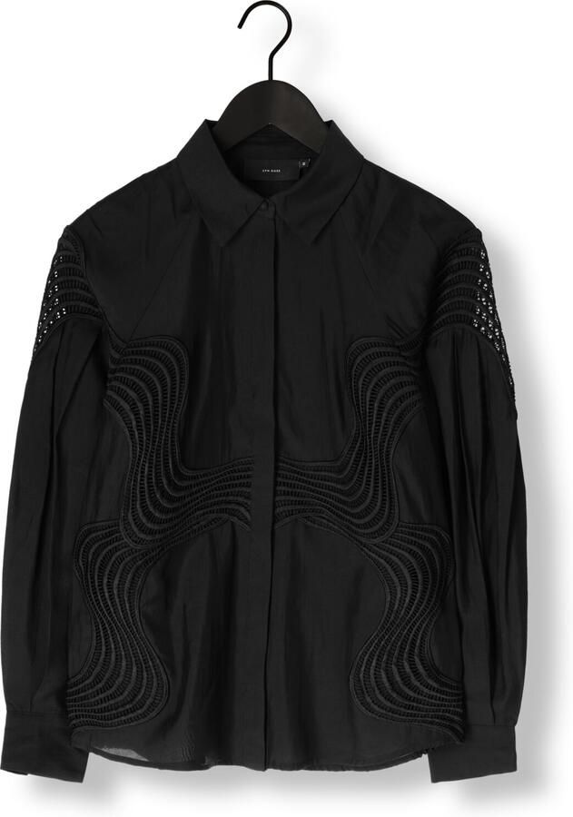 Copenhagen Muse Relaxed fit blouse met platte kraag model 'MOLLY'