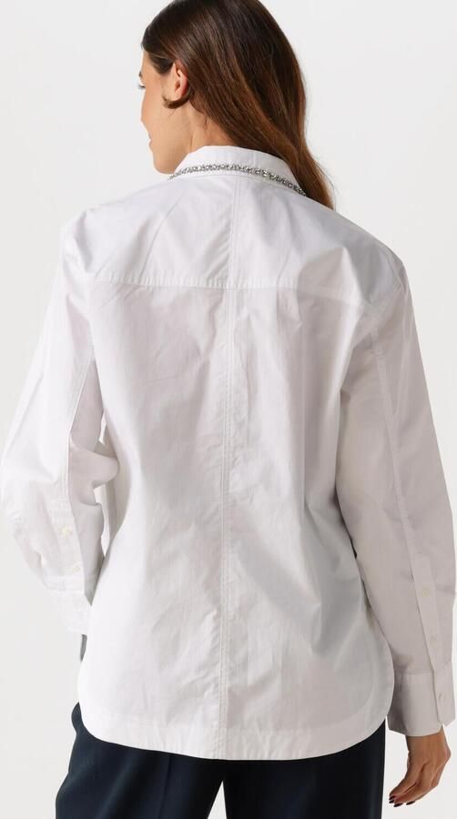 Copenhagen Muse Witte Katoenen Blouse met Speelse Kraag White Dames - Foto 3