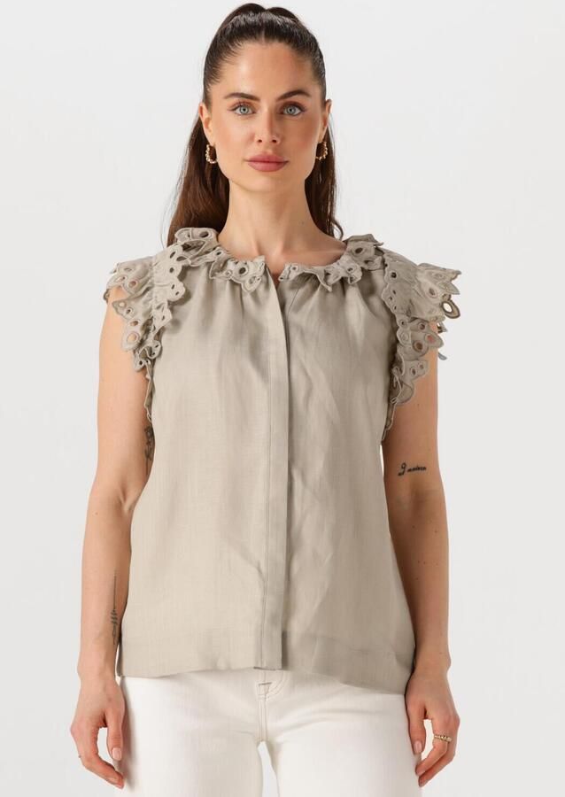 COPENHAGEN MUSE Dames Blouses Natuli Shirt Beige - Foto 4