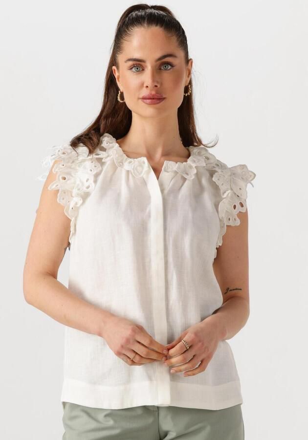 COPENHAGEN MUSE Dames Blouses Natuli Shirt Wit - Foto 4