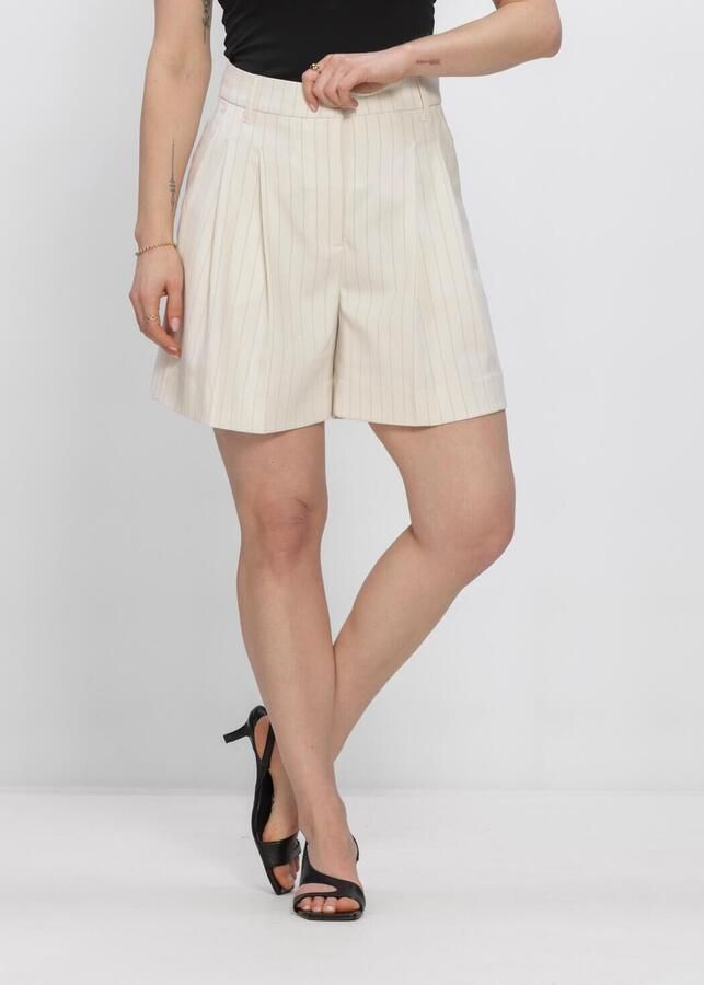 COPENHAGEN MUSE Dames Broeken Cmtailor-shorts Stripe Creme