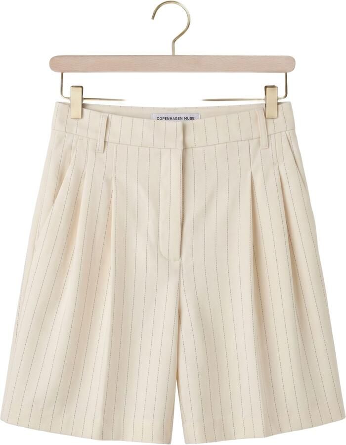 COPENHAGEN MUSE Dames Broeken Cmtailor-shorts Stripe Creme - Foto 2