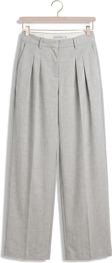 COPENHAGEN MUSE Dames Broeken Cmtailory-pant Lichtgrijs - Foto 4