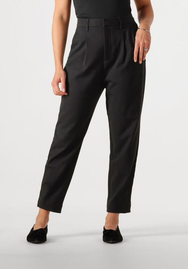 Copenhagen Muse Zwarte Tailor Broek met Leren Accenten Black Dames - Foto 4