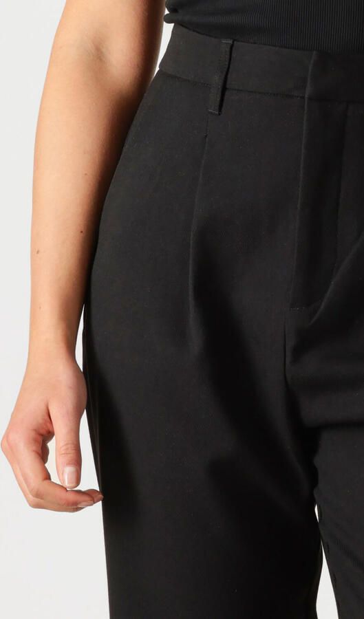 Copenhagen Muse Zwarte Tailor Broek met Leren Accenten Black Dames - Foto 2