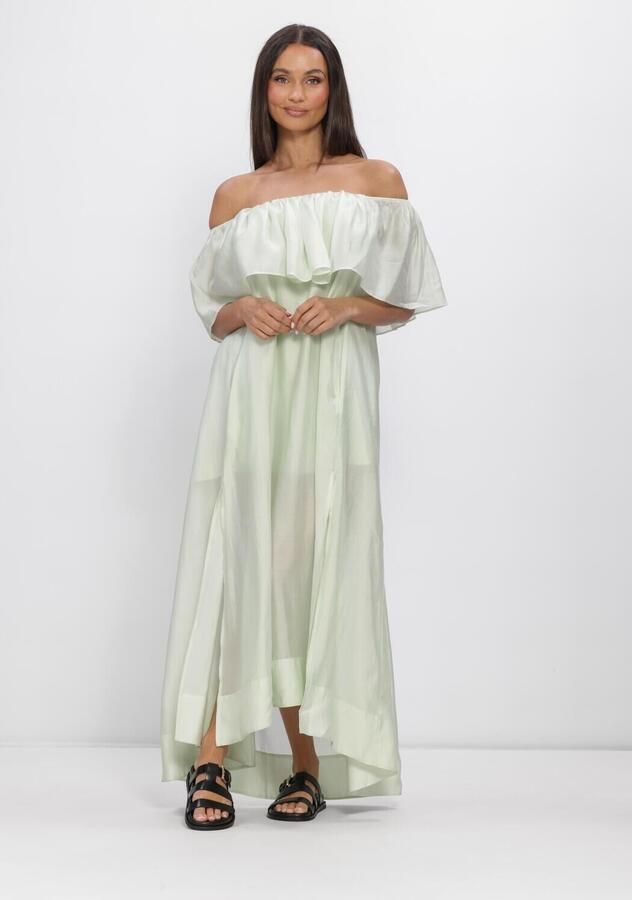 Copenhagen Muse Off-shoulder maxi-jurk Molly groen