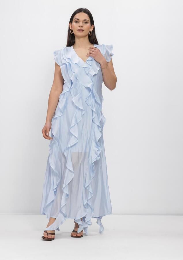 Cph Muse Midijurk van lyocellmix met ruches model 'MOLLY'
