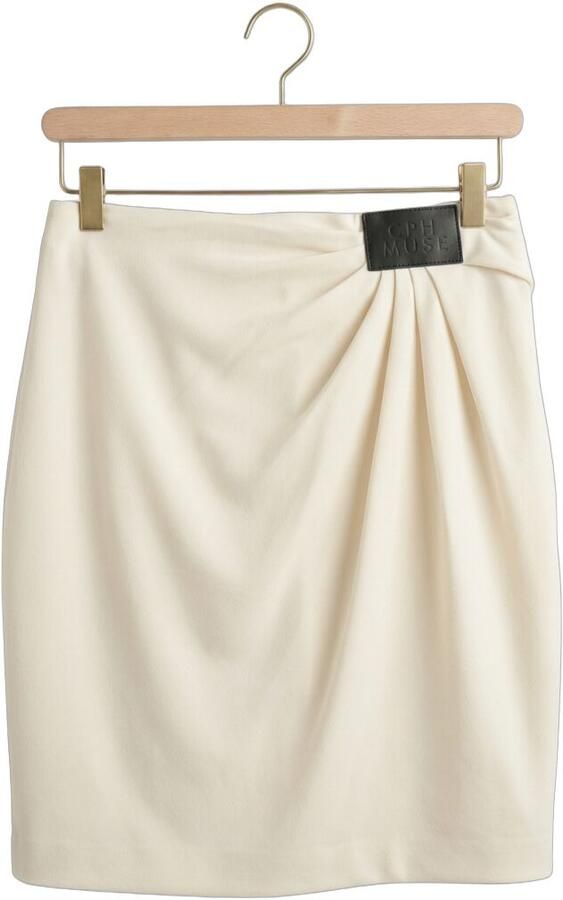 COPENHAGEN MUSE Dames Rokken Cmtailor-skirt Gebroken Wit - Foto 4