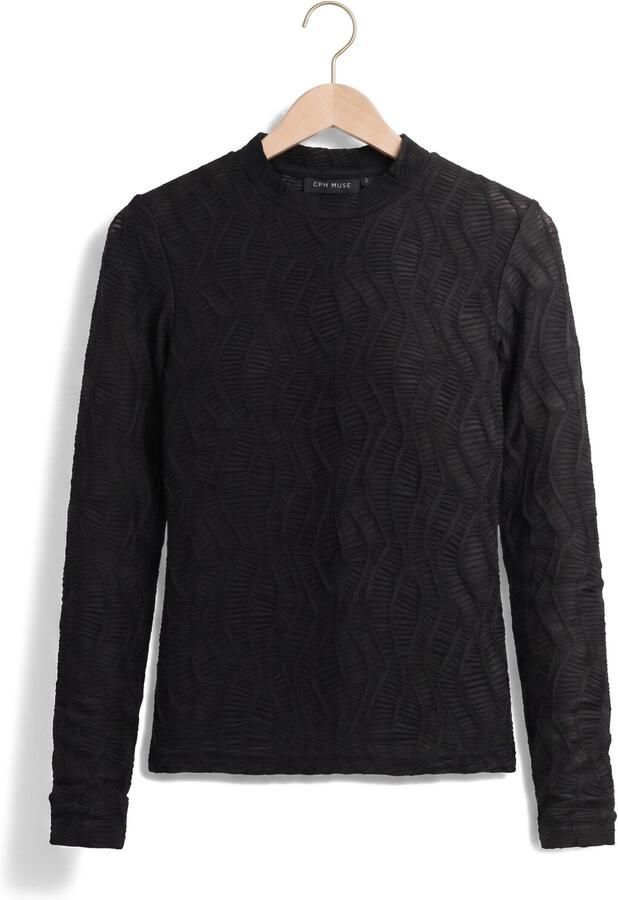 COPENHAGEN MUSE Dames Tops & T-shirts Cmjeri-blouse Zwart - Foto 4