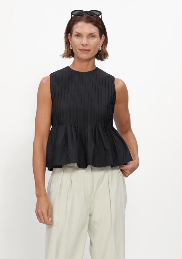 COPENHAGEN MUSE Dames Tops & T-shirts Cmpleat-blouse Zwart