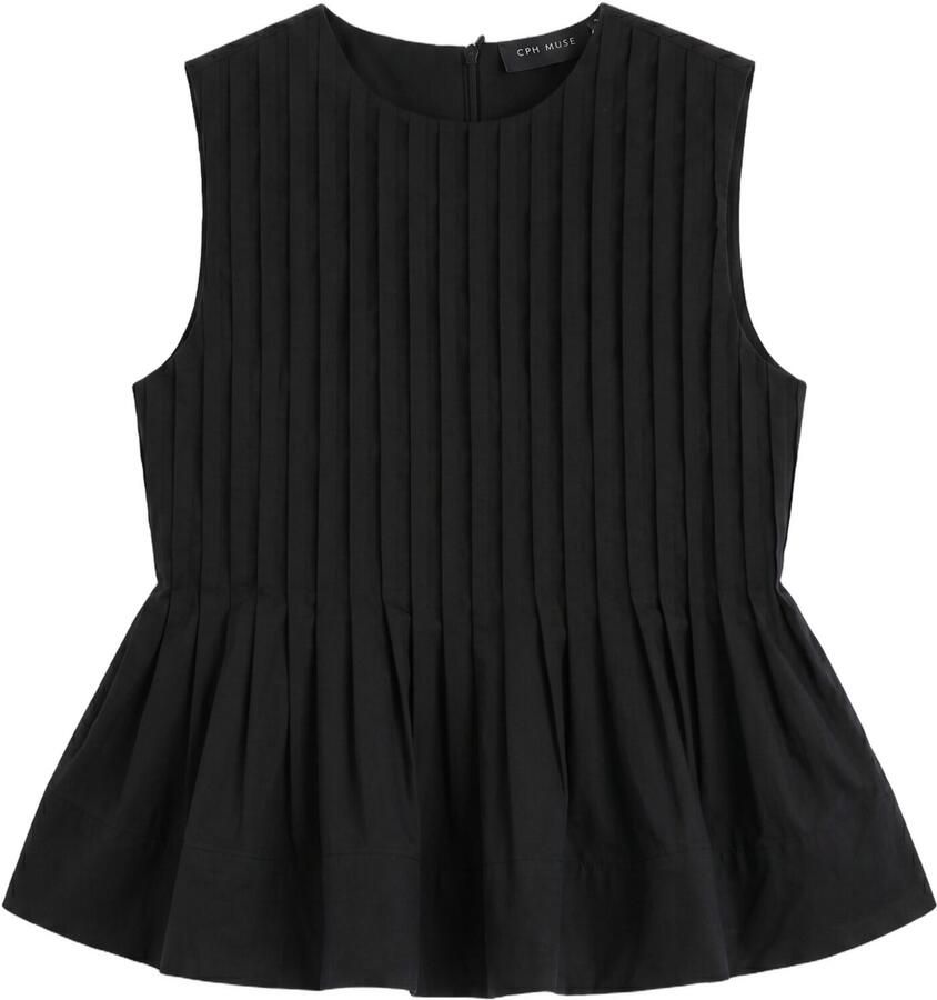 COPENHAGEN MUSE Dames Tops & T-shirts Cmpleat-blouse Zwart - Foto 2