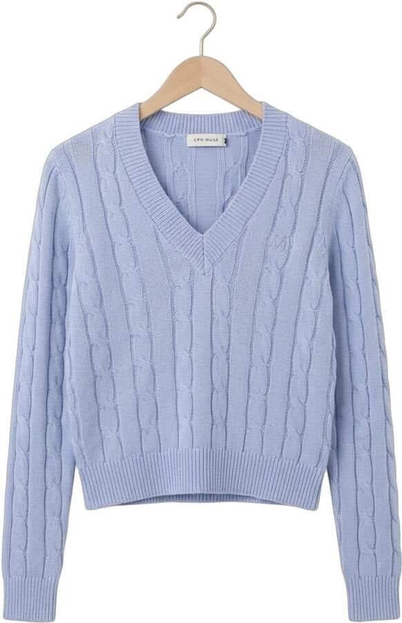 COPENHAGEN MUSE Dames Truien & Vesten Cmkotom-pullover Lichtblauw - Foto 4