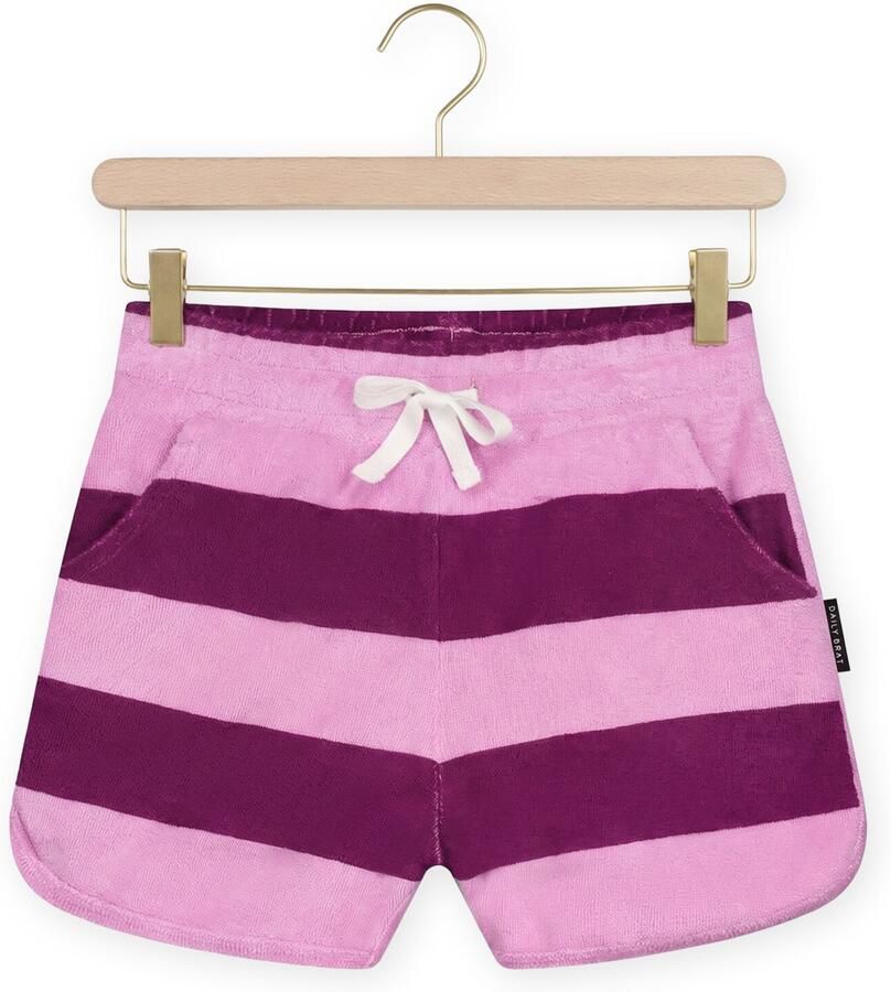DAILY BRAT Jongens Broeken Striped Towel Shorts Roze
