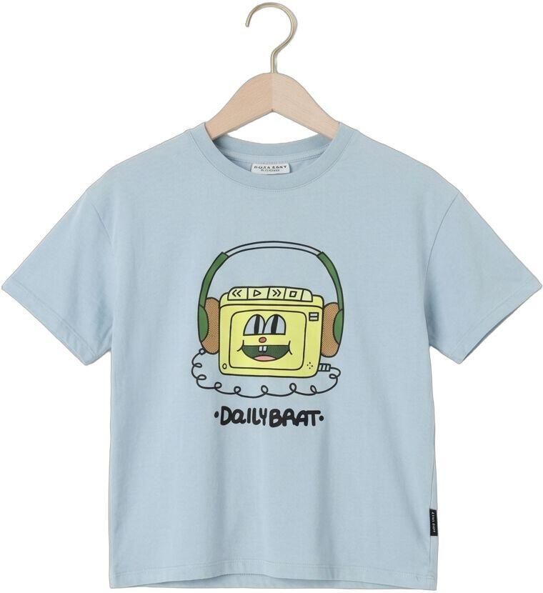 DAILY BRAT Jongens Polo's & T-shirts Funky Headphones T-shirt Lichtblauw