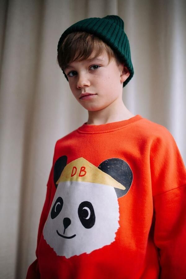DAILY BRAT Jongens Truien & Vesten Bao Panda Sweater Oranje - Foto 2