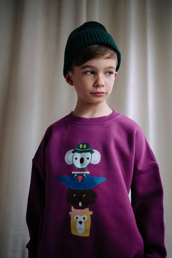 DAILY BRAT Jongens Truien & Vesten Wobble Totem Sweater Bordeaux - Foto 2