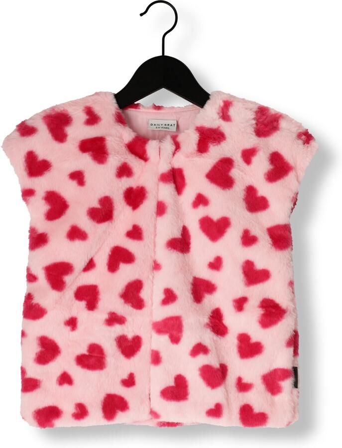 DAILY BRAT Meisjes Blazers Heart Crush Teddy Vest Roze - Foto 3